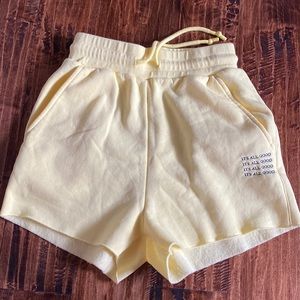 Yellow Verity sweat shorts size S